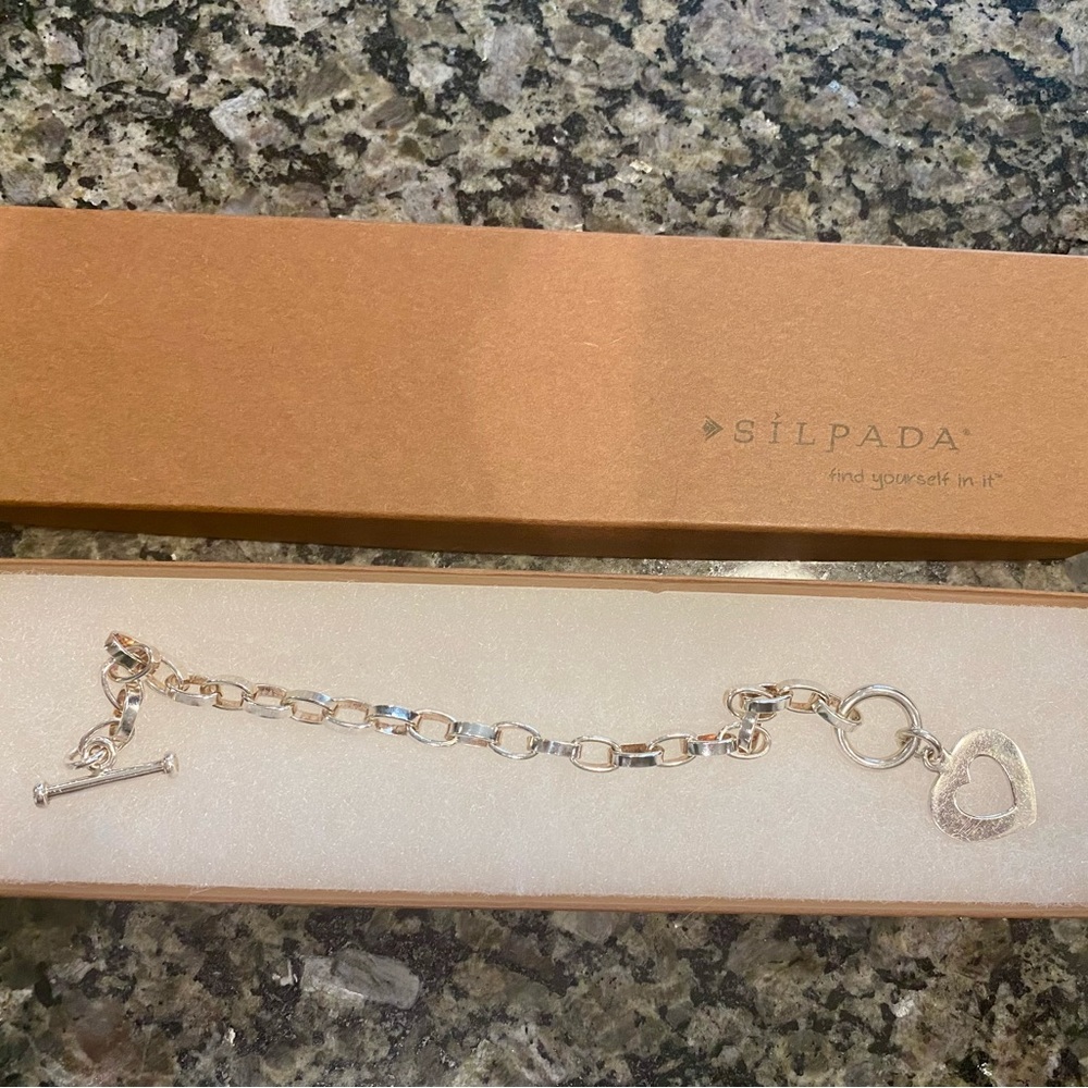 Silpada Sterling Silver Heart Bracelet